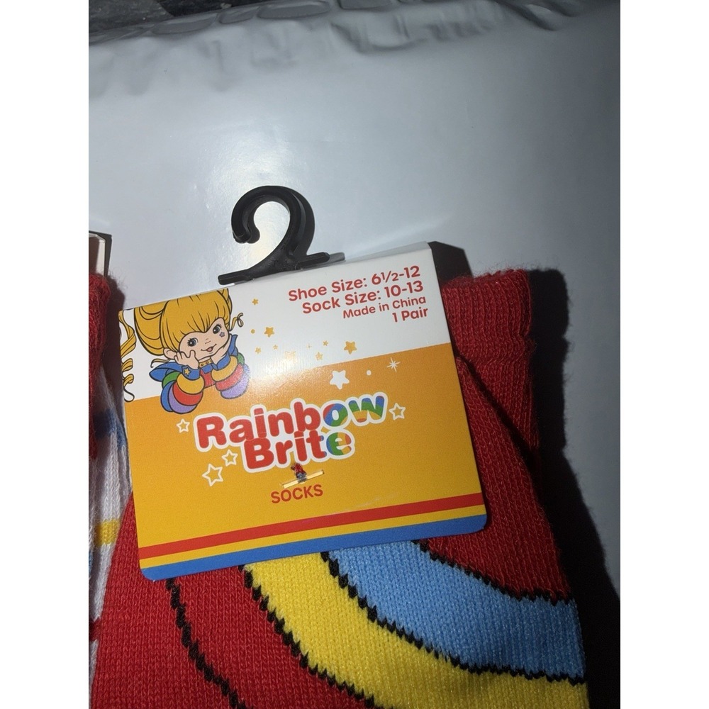 2 Pairs NEW Rainbow Brite Socks Official 80s Cartoon Unisex Novelty Socks 1 Size - Picture 3 of 3